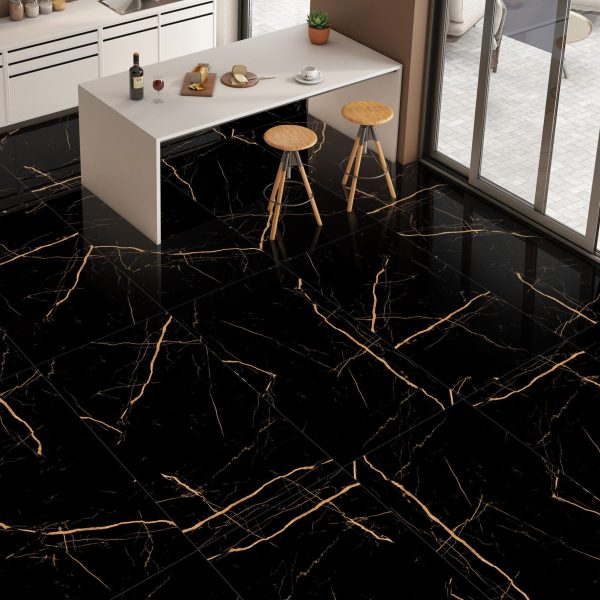 Ardea Black Polished Porcelain Tile