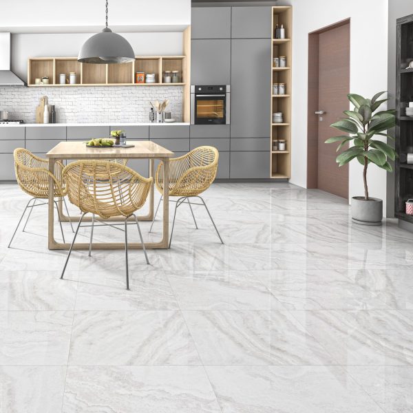 Besana Silver Polished Porcelain Tile